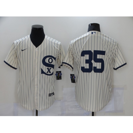 Men Chicago White Sox 35 Frank Thomas Cream 2021 Field of Dreams Jersey