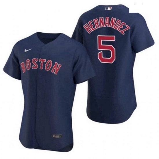 Men Men Boston Red Sox 5 Enrique Hernandez Navy Flexbase Jersey