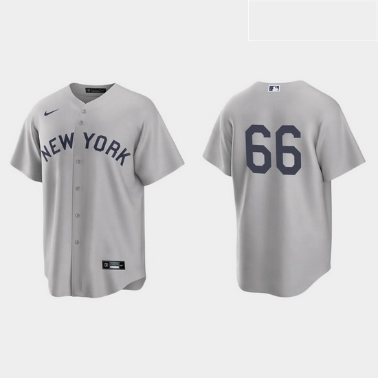 Men New York Yankees 66 Kyle Higashioka Men Nike Gray 2021 Field of Dreams Game MLB Jersey