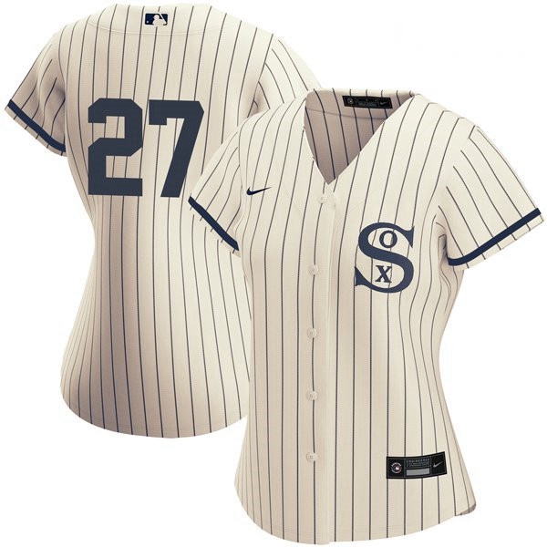 Women Chicago White Sox Field of Dreams 27 Lucas Giolito Cream Jersey