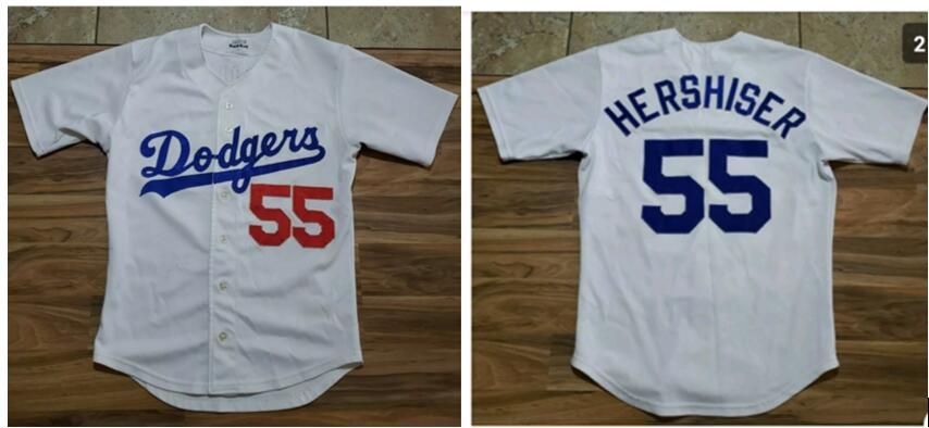 Men Los Angeles DOdgers Orel Hershiser White Cool Base Jersey