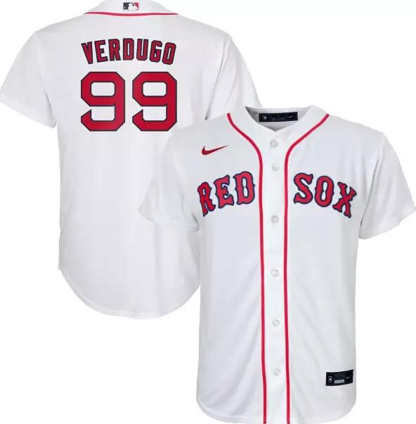 Men Nike Boston Red Sox Alex Verdugo #99 Cool Base White Jersey