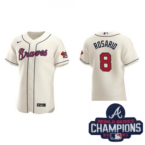 Men Nike Atlanta Braves 8 Eddie Rosario Ice Cream Alternate Stitched Baseball Stitched MLB 2021 Cham