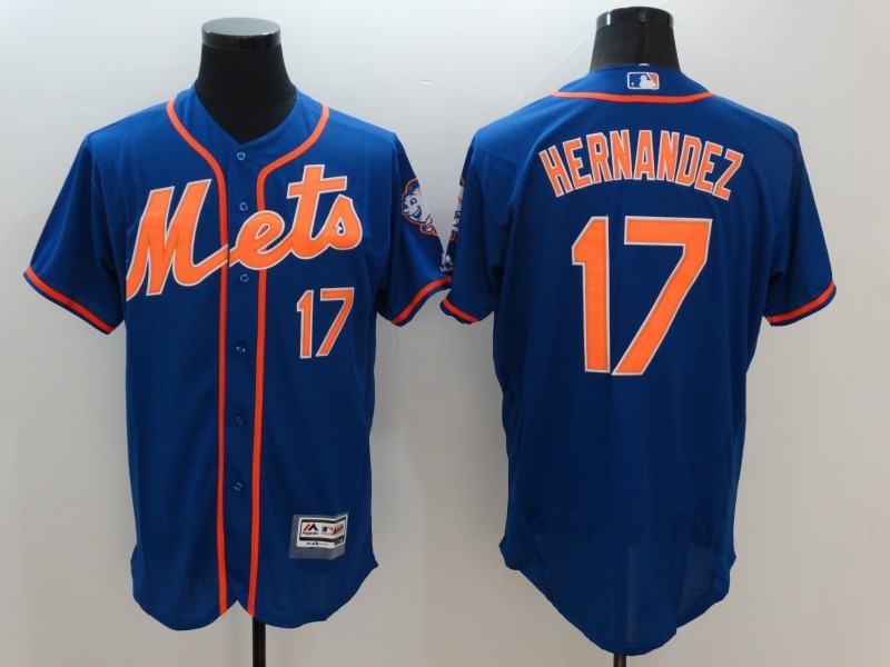 Men New York Mets 17 Keith Hernandez Blue Road Cool Base MLB Jersey