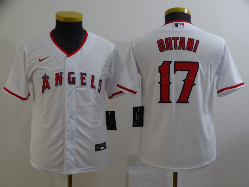 Youth Nike Los Angeles Angels #17 Shohei Ohtani White Home Stitched Baseball Jersey