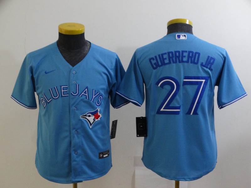 Youth Nike Toronto Blue Jays #27 Vladimir Guerrero Jr. Blue Stitched Baseball Jersey