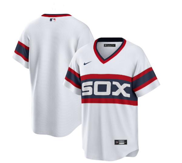 Men Chicago White Sox Blank White Cool Base Stitched Jersey