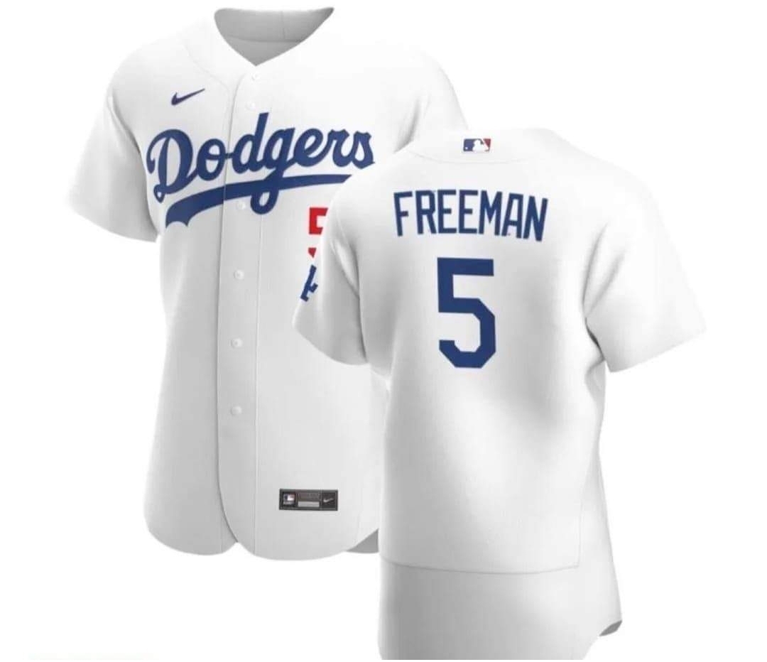 Men Los Angeles Dodgers Freddie Freeman White Flex Base Home Jersey