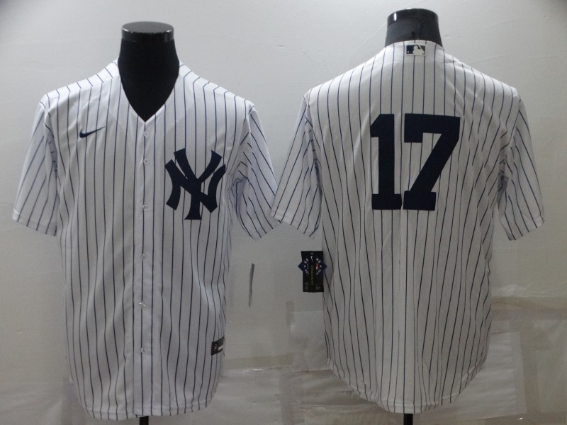 Men's New York Yankees #17 Aaron Boone White Cool Base Stitched Baseball Jersey