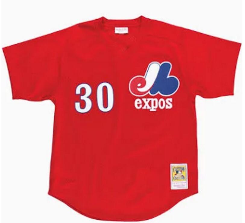 Men Montreal Expos 30 red Throwback 1982 MLB Jersey