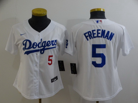 Women's Nike Los Angeles Dodgers #5 Freddie Freeman White City Player Jersey