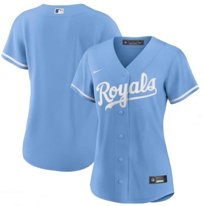 Women Kansas City Royals Blank Light Blue Cool Base Jersey