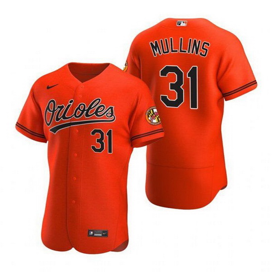 Men Baltimore Orioles 31 Cedric Mullins Orange jersey