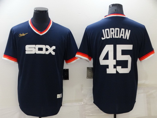 Men Chicago White Sox 45 Michael Jordan Navy Stitched jersey