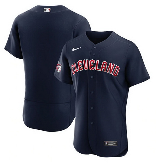 Men Cleveland Guardians Blank Navy Flex Base Stitched jersey