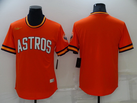 Men Houston Astros Blank Orange Cool Base Stitched jersey