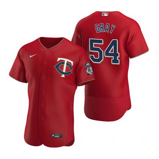 Men Minnesota Twins 54 Sonny Gray Red Flex Base Stitched jersey