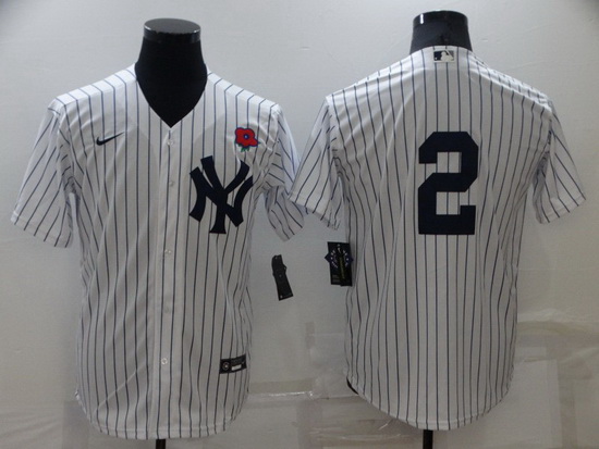 Men New York Yankees 2 Derek Jeter White Cool Base Stitched Baseball jersey