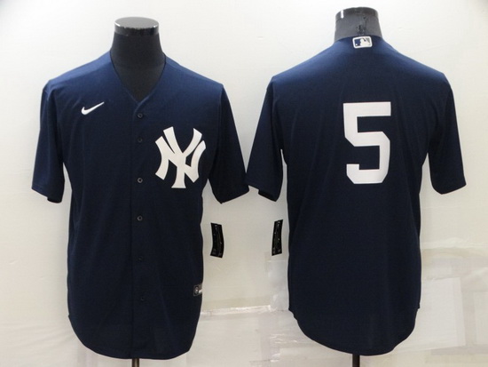 Men New York Yankees 5 Joe DiMaggio Navy Cool Base Stitched jersey