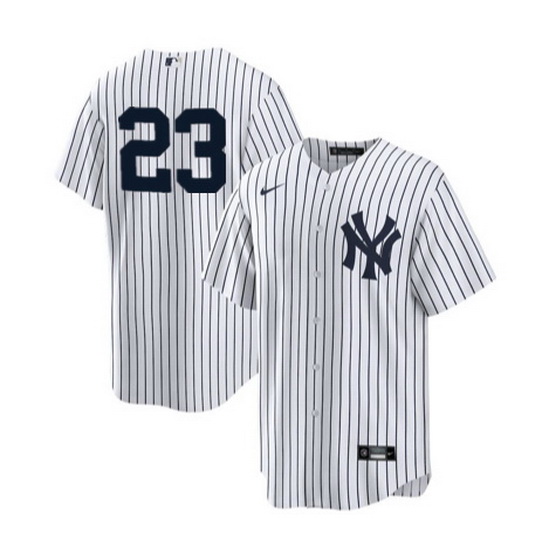 Men New York Yankees 23 Don Mattingly White Cool Base Stitched Baseball jersey