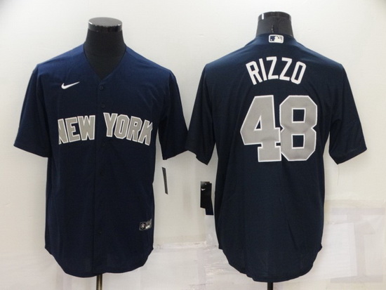 Men New York Yankees 48 Anthony Rizzo Navy Cool Base Stitched jersey