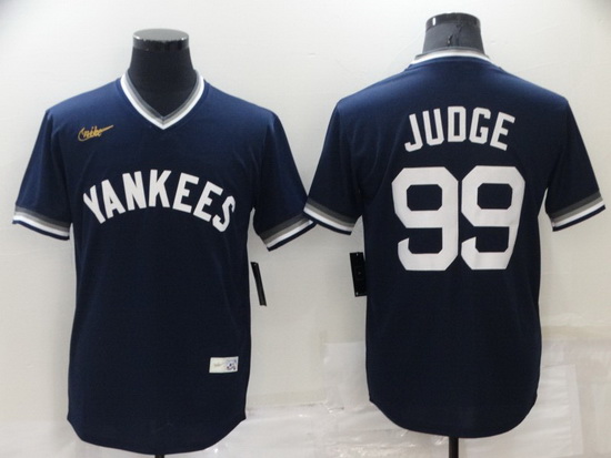 Men New York Yankees 99 Aaron Judge Navy Stitched Baseball jersey