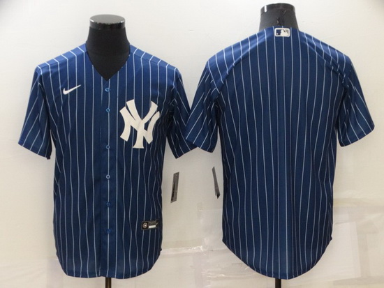 Men New York Yankees Blank Navy Cool Base Stitched jersey