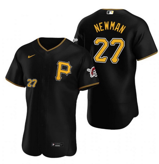 Men Pittsburgh Pirates 27 Kevin Newman Black Flex Base Stitched MLB jersey