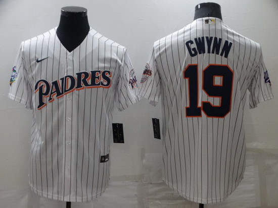 Men San Diego Padres 19 Tony Gwynn White Cool Base Stitched jersey