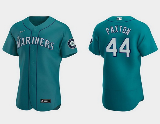 Men Seattle Mariners 44 James Paxton Aqua Flex Base Stitched jersey