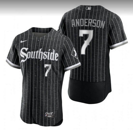 Men Chicago White Sox 7 Tim Anderson City Connect Flex Base Stitched Jerse