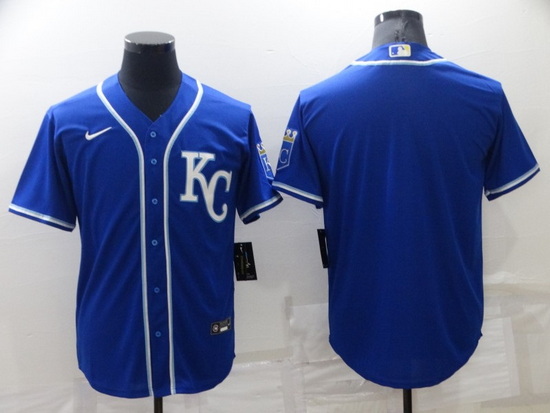 Men Kansas City Royals Blank Blue Cool Base Stitched Jerse