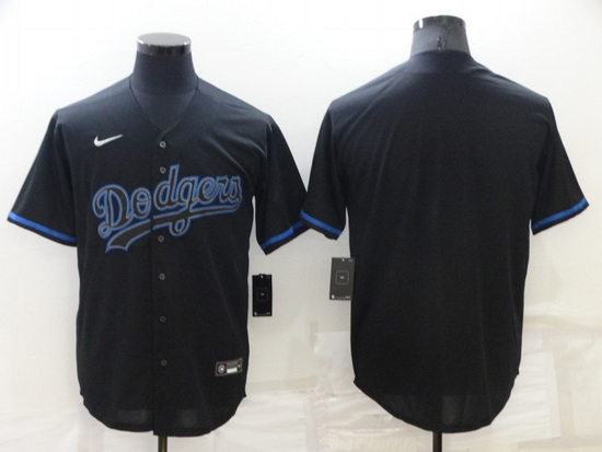 Men Los Angeles Dodgers Blank Black Cool Base Stitched Baseball Jerse