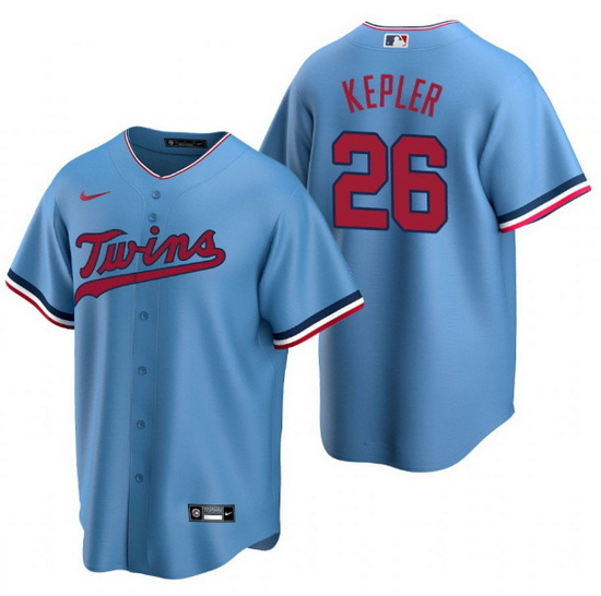 Men Minnesota Twins 26 Max Kepler Blue Cool Base Stitched Jerse