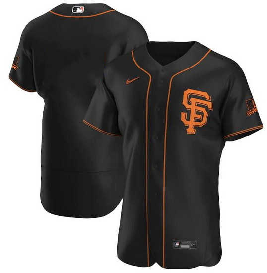 Men San Francisco New York Giants Blank Black Flex Base Stitched Jerse