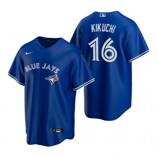 Men Toronto Blue Jays 16 Yusei Kikuchi Royal Cool Base Stitched Jerse