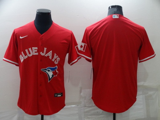 Men Toronto Blue Jays Blank Red Cool Base Stitched Jerse