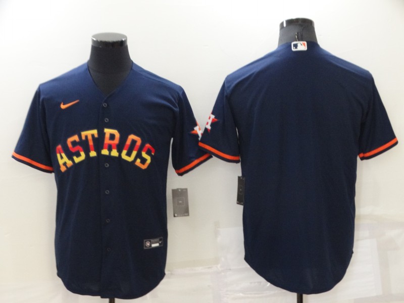 Men Houston Astros Blank 2022 Navy Cool Base Stitched Jerse