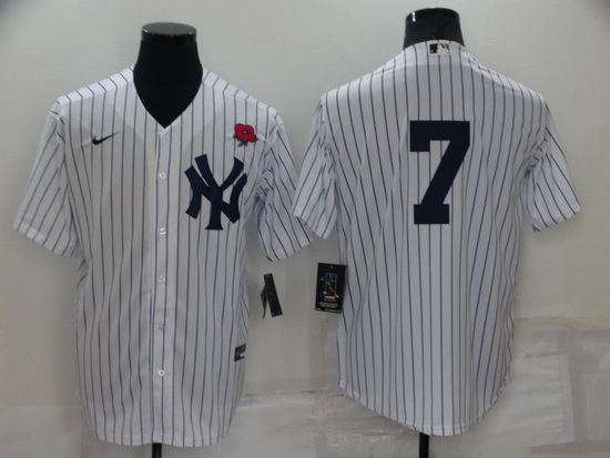 Men New York Yankees 7 Mickey Mantle White Cool Base Stitched Baseball Jerseys