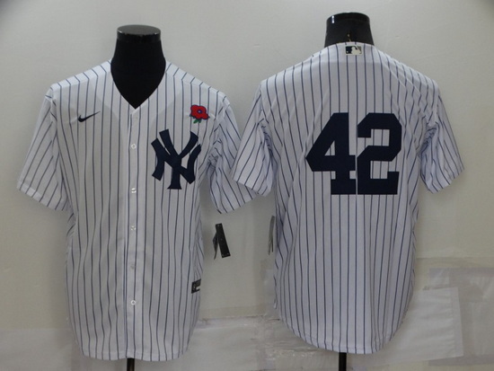 Men New York Yankees 42 Mariano Rivera White Cool Base Stitched Baseball Jerseys