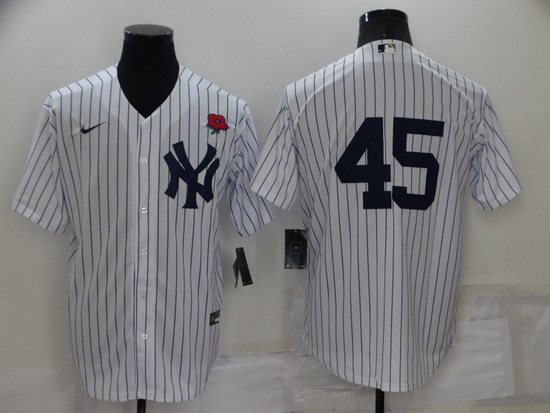 Men New York Yankees 45 Gerrit Cole White Cool Base Stitched Baseball Jerseys