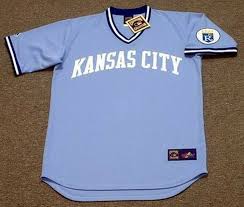 Men KANSAS CITY ROYALS Blue Blank Stitched Jersey