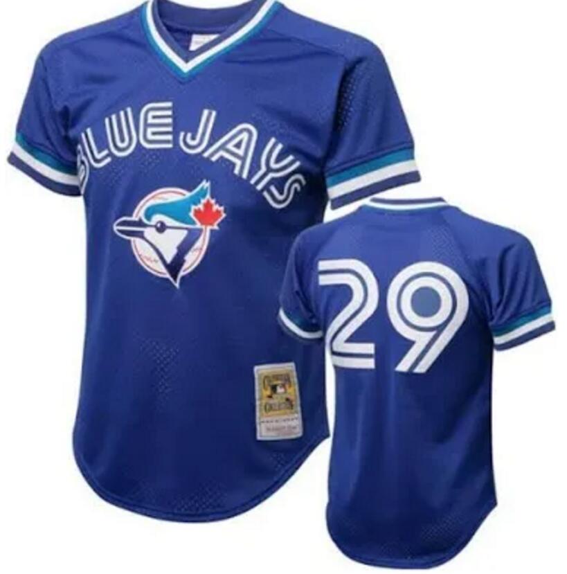 Men MITCHELL & NESS 1993 Toronto Blue Jays #29 Alomar BATTING PRACTICE MESH JERSEY