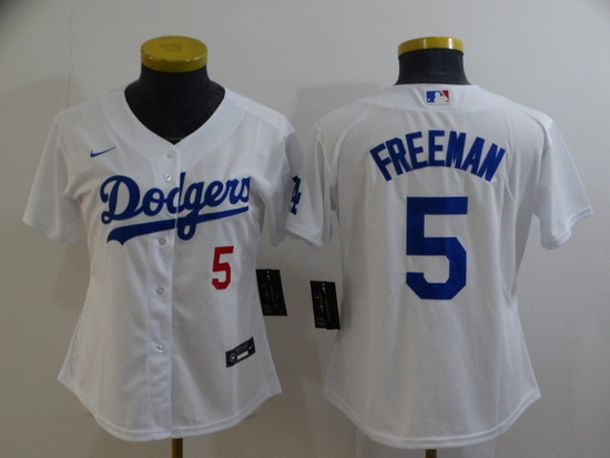 Youth Los Angeles Dodgers 5 Freddie Freeman White 2022 Number Cool Base Stitched Nike Jersey