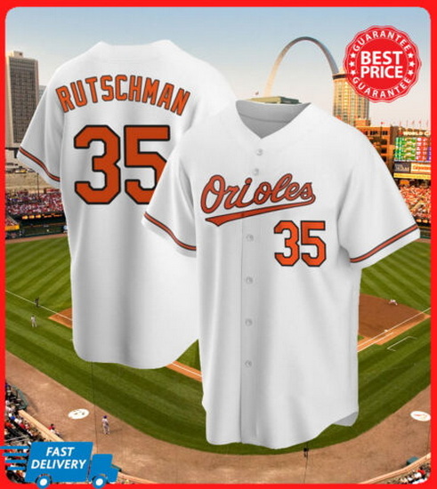 Baltimore Orioles 35 RutschmanWhite Jersey