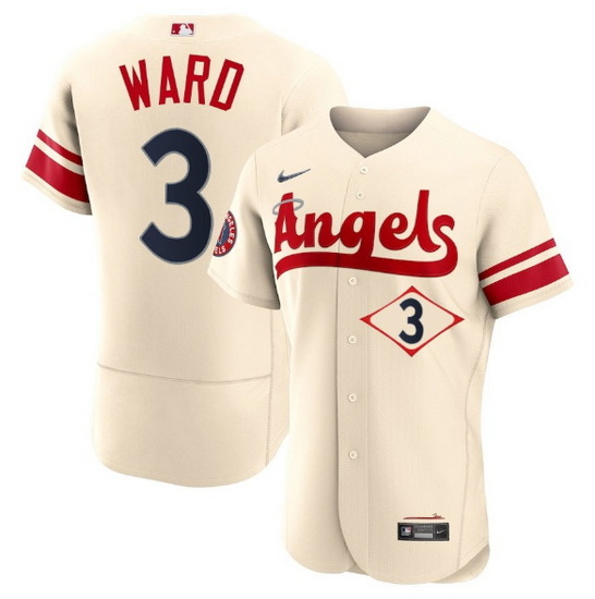 Men Los Angeles Angels 3 Taylor Ward 2022 Cream City Connect Flex Base Stitched Jersey