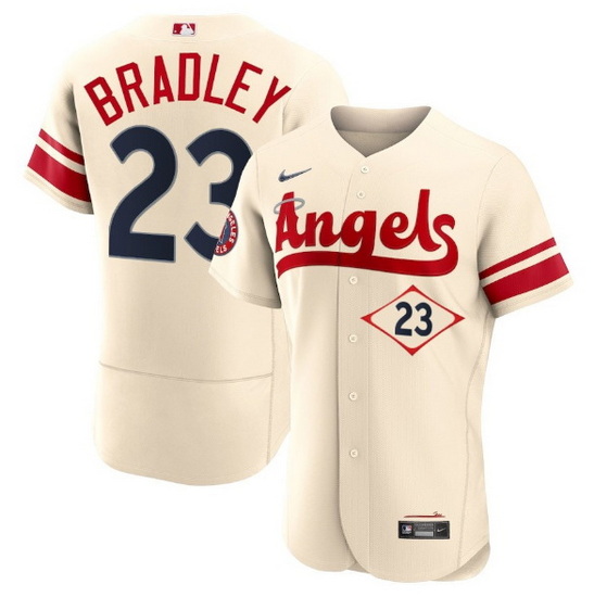 Men Los Angeles Angels 23 Archie Bradley 2022 Cream City Connect Flex Base Stitched Jersey