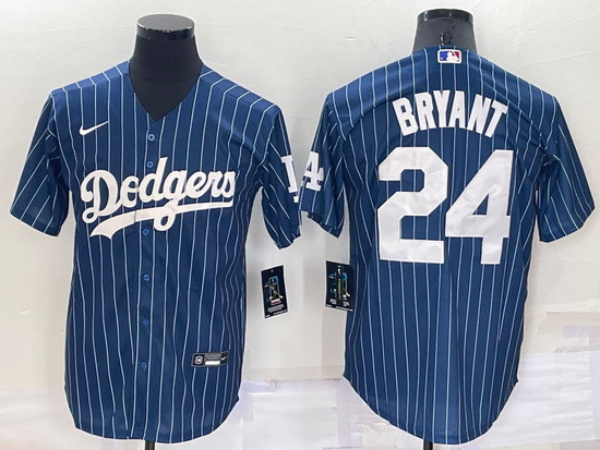 Men Los Angeles Dodgers 24 Kobe Bryant Navy Cool Base Stitched Jersey