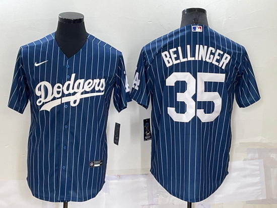 Men Los Angeles Dodgers 35 Cody Bellinger Navy Cool Base Stitched Baseball Jersey