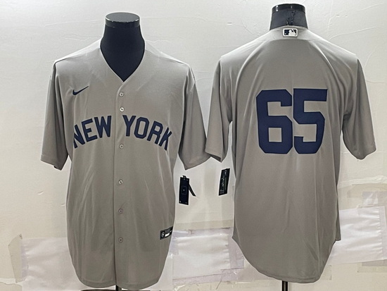 Men New York Yankees 65 Nestor Cortes Grey Field Of Dreams Cool Base Stitched Baseball Jersey